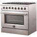 Forno Appliance Package - 36 Inch Dual Fuel Range, Wall Mount Range Hood, Refrigerator, Microwave Drawer, Dishwasher, AP-FFSGS6156-36-8 - ShopHubDepot