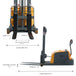 Apollolift Counterbalanced Electric Stacker 3300lbs 118" High Local Pick-Up A-3048 - ShopHubDepot