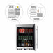 Kings Bottle 24 Inch Under Counter Beer Cooler Drinks Stainless Steel KBU55M - ShopHubDepot