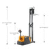 Apollolift Counterbalanced Electric Stacker 3300lbs 118" High Local Pick-Up A-3048 - ShopHubDepot