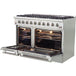 Forno Appliance Package - 48 Inch Gas Range, Wall Mount Range Hood, 60 Inch Refrigerator, AP-FFSGS6244-48-4 - ShopHubDepot