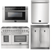 Forno Appliance Package - 48 Inch Dual Fuel Range, 60 Inch Refrigerator, Microwave Drawer, Dishwasher, AP-FFSGS6156-48-7 - ShopHubDepot