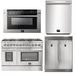 Forno Appliance Package - 48 Inch Dual Fuel Range, 60 Inch Refrigerator, Microwave Drawer, Dishwasher, AP-FFSGS6156-48-7 - ShopHubDepot