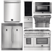 Forno Appliance Package - 48 Inch Dual Fuel Range, Range Hood, Refrigerator, Microwave Drawer, Dishwasher, Wine Cooler, AP-FFSGS6156-48-9 - ShopHubDepot