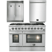 Forno Appliance Package - 48 Inch Gas Range, Dishwasher, 60 Inch Refrigerator, AP-FFSGS6244-48-5 - ShopHubDepot