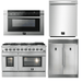 Forno Appliance Package - 48 Inch Gas Range, 60 Inch Refrigerator, Microwave Drawer, Dishwasher, AP-FFSGS6244-48-7 - ShopHubDepot