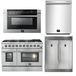 Forno Appliance Package - 48 Inch Gas Range, 60 Inch Refrigerator, Microwave Drawer, Dishwasher, AP-FFSGS6244-48-7 - ShopHubDepot