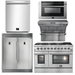 Forno Appliance Package - 48 Inch Gas Range, Wall Mount Range Hood, Refrigerator, Microwave Drawer, Dishwasher, AP-FFSGS6244-48-8 - ShopHubDepot