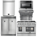 Forno Appliance Package - 48 Inch Gas Range, Wall Mount Range Hood, Refrigerator, Microwave Drawer, Dishwasher, AP-FFSGS6244-48-8 - ShopHubDepot
