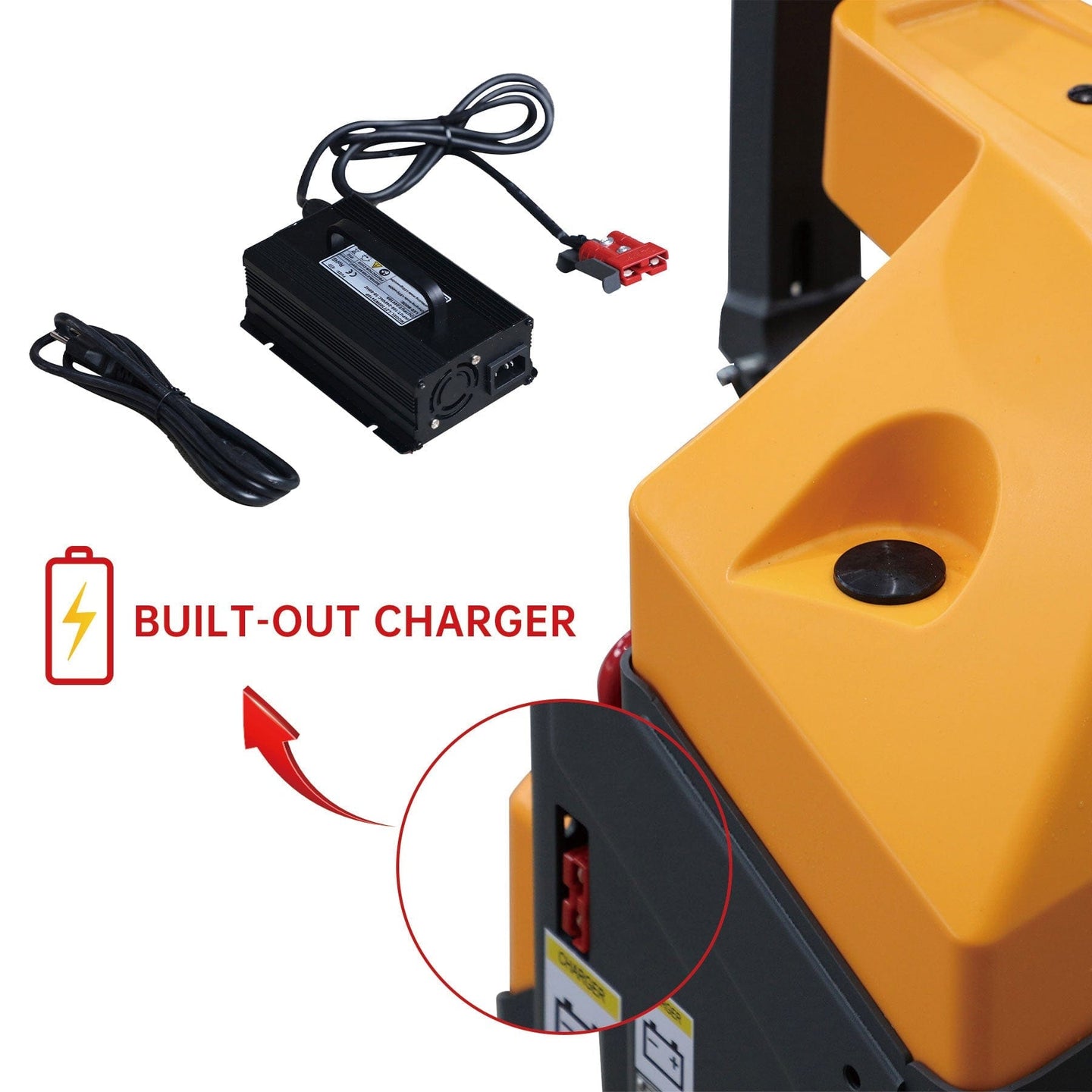 Apollolift Full Electric Pallet Jack With Emergency Key Switch 4400lbs Cap. 48" x27" - A-1030 - ShopHubDepot