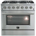 Forno Appliance Package- 36 Inch Gas Range, Wall Mount Range Hood, AP-FFSGS6244-36-W - ShopHubDepot