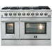 Forno Appliance Package - 48 Inch Gas Range, 60 Inch Refrigerator, Microwave Drawer, Dishwasher, AP-FFSGS6244-48-7 - ShopHubDepot