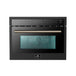 Forno Espresso 24" Built-In Microwave Oven in Black with Antique Brass Handles, FMWDR3093-24BLK - ShopHubDepot