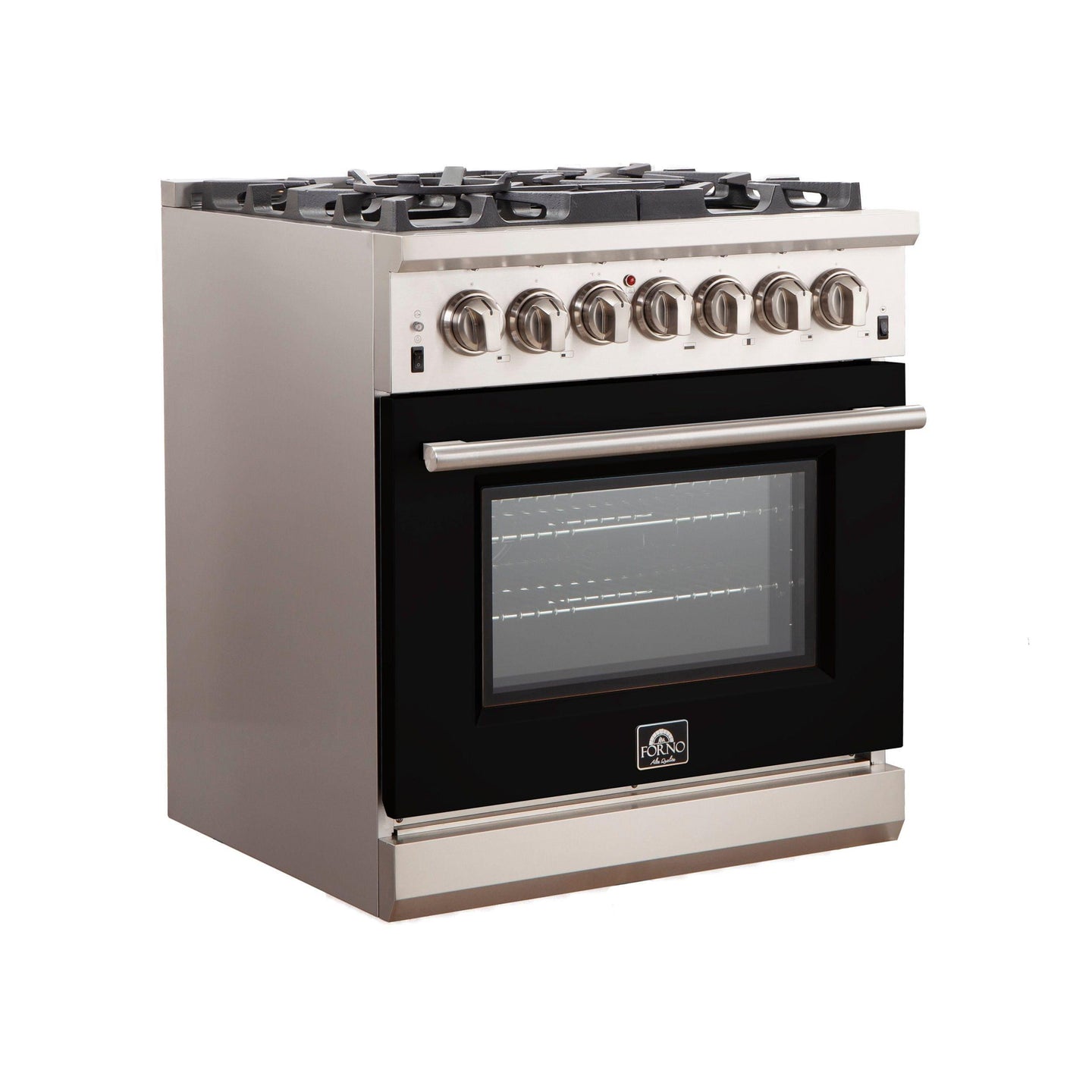 Forno 30 Inch Professional Freestanding Gas Range in Black, FFSGS6260-30BLK - ShopHubDepot