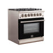 Forno 30 Inch Professional Freestanding Gas Range in Black, FFSGS6260-30BLK - ShopHubDepot