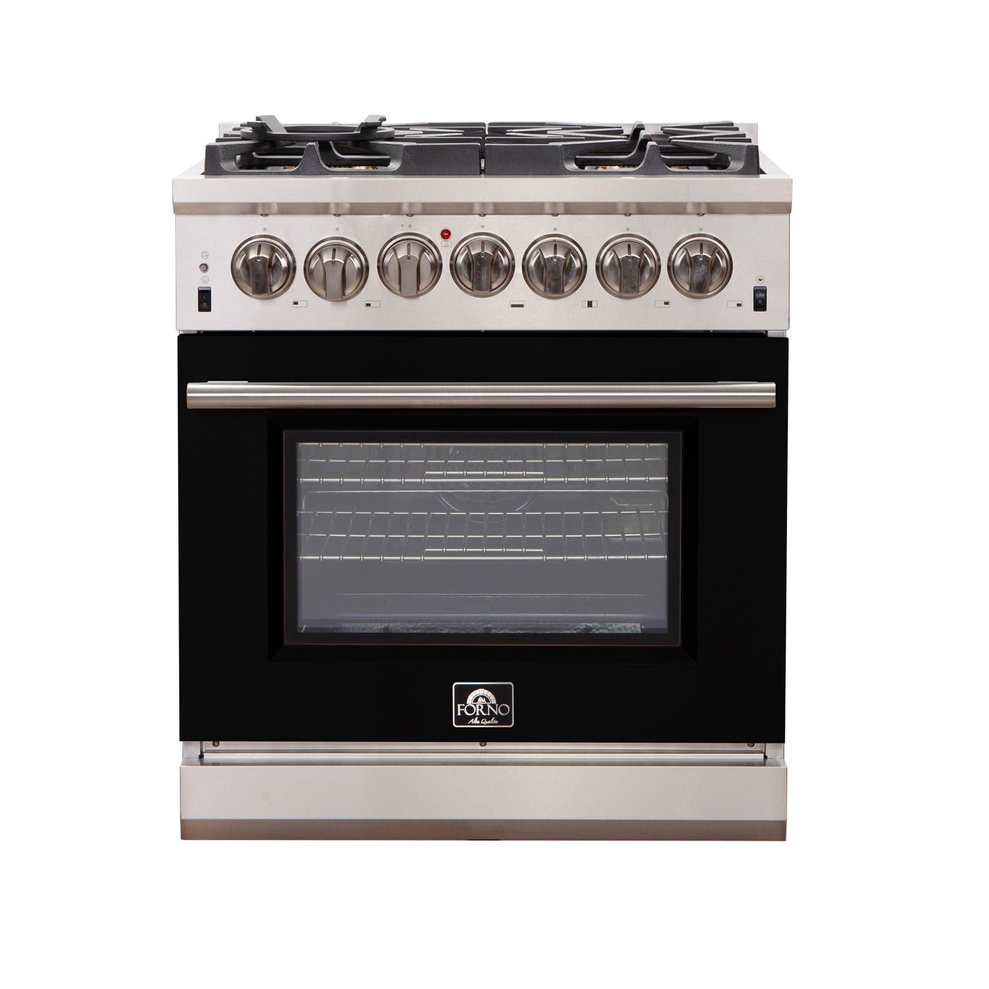 Forno 30 Inch Professional Freestanding Gas Range in Black, FFSGS6260-30BLK - ShopHubDepot