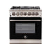 Forno 30 Inch Professional Freestanding Gas Range in Black, FFSGS6260-30BLK - ShopHubDepot