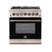 Forno 30 Inch Professional Freestanding Gas Range in Black, FFSGS6260-30BLK - ShopHubDepot