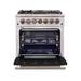Forno 30 Inch Professional Freestanding Gas Range in Black, FFSGS6260-30BLK - ShopHubDepot