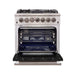 Forno 30 Inch Professional Freestanding Gas Range in Black, FFSGS6260-30BLK - ShopHubDepot