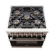 Forno 30 Inch Professional Freestanding Gas Range in Black, FFSGS6260-30BLK - ShopHubDepot