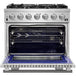 Forno Appliance Package - 36 Inch Pro Gas Range, Range Hood, Refrigerator, Microwave Drawer, Dishwasher, Wine Cooler, AP-FFSGS6260-36-W-9 - ShopHubDepot
