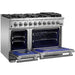 Forno Appliance Package - 48 Inch Pro Gas Range, Refrigerator, Microwave Drawer, Dishwasher, AP-FFSGS6260-48-7 - ShopHubDepot