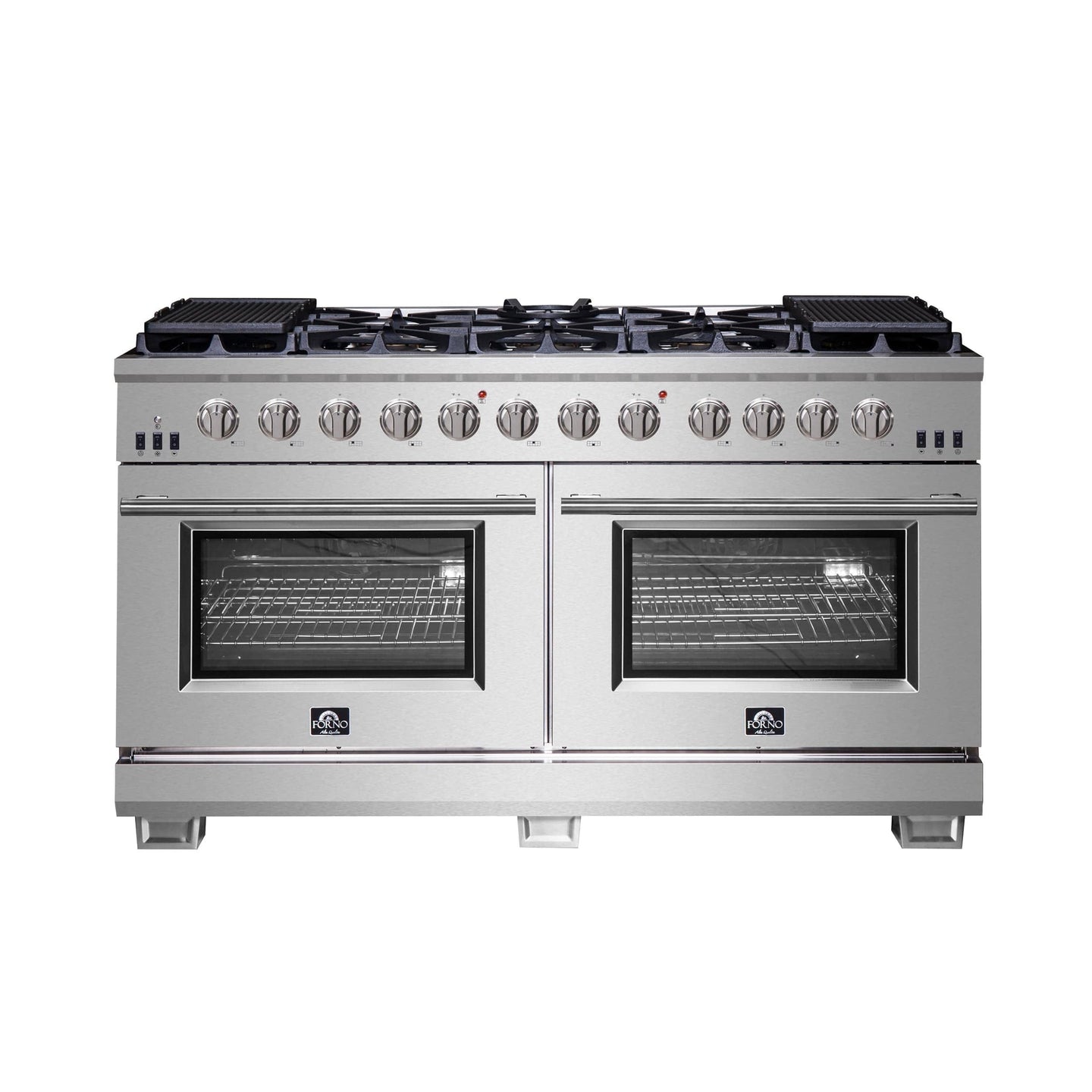 Forno 60 Inch Titanium Pro Series Capriasca Freestanding Gas Range, FFSGS6260-60 - ShopHubDepot