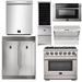 Forno Appliance Package - 36 Inch Pro Gas Range, Range Hood, Refrigerator, Microwave Drawer, Dishwasher, Wine Cooler, AP-FFSGS6260-36-9 - ShopHubDepot