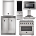 Forno Appliance Package - 36 Inch Pro Gas Range, Range Hood, Refrigerator, Microwave Drawer, Dishwasher, Wine Cooler, AP-FFSGS6260-36-W-9 - ShopHubDepot