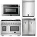 Forno Appliance Package - 48 Inch Pro Gas Range, Refrigerator, Microwave Drawer, Dishwasher, AP-FFSGS6260-48-7 - ShopHubDepot