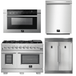 Forno Appliance Package - 48 Inch Pro Gas Range, Refrigerator, Microwave Drawer, Dishwasher, AP-FFSGS6260-48-7 - ShopHubDepot