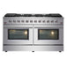 Forno Galiano 60 In. 8.64 cu. ft. Professional Freestanding Gas Range in Stainless Steel, FFSGS6244-60 - ShopHubDepot