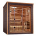 Golden Designs Drammen 3 Person Outdoor-Indoor Traditional Sauna - Canadian Red Cedar Interior - GDI-8203-01 - ShopHubDepot