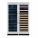 Kings Bottle 72" Large Wine And Beverage Cooler Drinks Combo With Clear Door - KBU170BW2-FG - ShopHubDepot