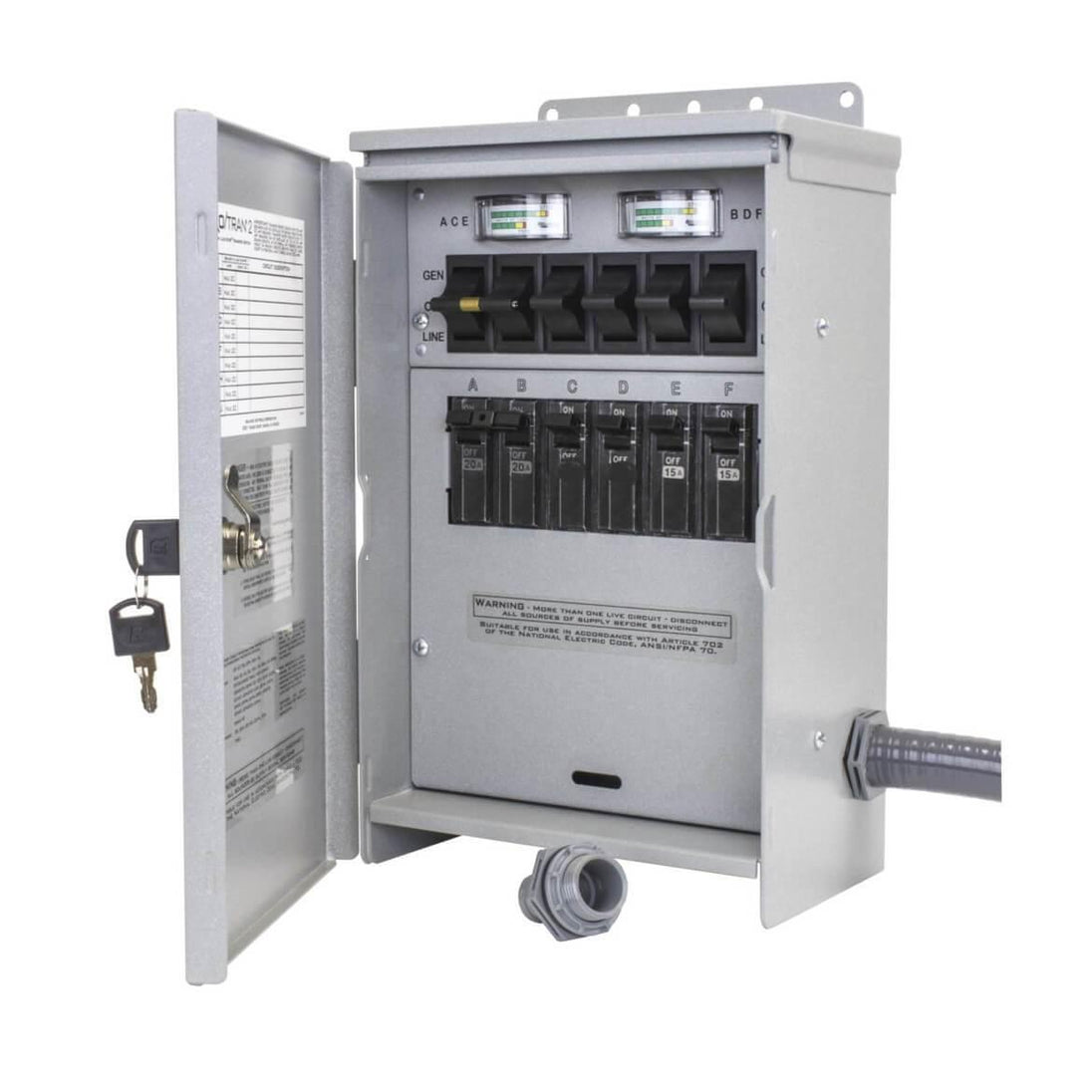 Reliance R206A 120/240-Volt 20-Amp 6-Circuit Pro/Tran Outdoor Transfer Switch - ShopHubDepot