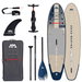 Aqua Marina 11’2″ Magma (Earth Wave) - Advanced All-around iSUP, 3.4m/15cm, with carbon/fiberglass hybrid PASTEL paddle and coil leash - ShopHubDepot