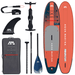 Aqua Marina 12’0″ Atlas (Sky Glider) - Advanced All-around iSUP, 3.66m/15cm, with carbon/fiberglass hybrid PASTEL paddle and coil leash - ShopHubDepot