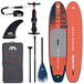 Aqua Marina 12’0″ Atlas (Sky Glider) - Advanced All-around iSUP, 3.66m/15cm, with carbon/fiberglass hybrid PASTEL paddle and coil leash - ShopHubDepot