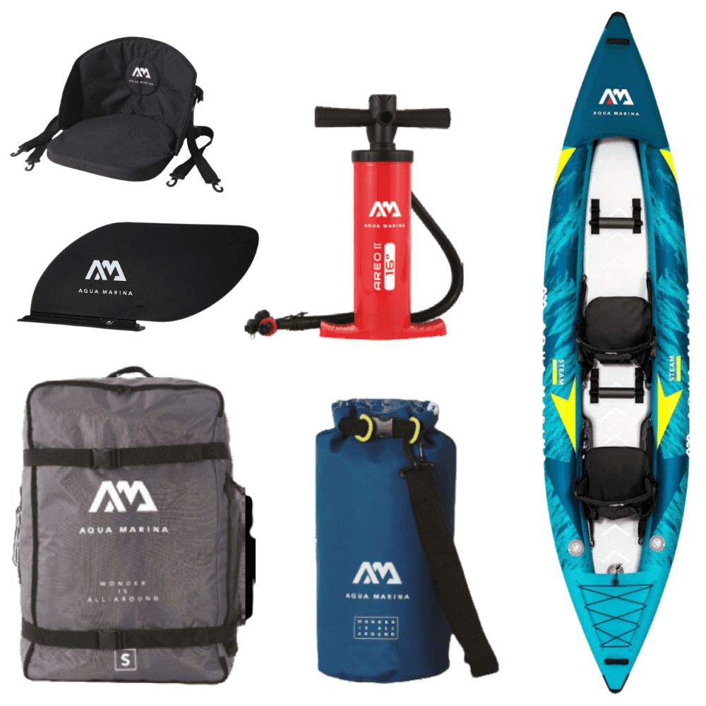 Aqua Marina 13’6 Steam-412 Versatile/ Whitewater Kayak 2-person. DWF Deck. (paddle excluded) - ShopHubDepot