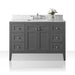 Ancerre Maili Bathroom Vanity with Sink and Carrara White Marble Top Cabinet Set - VTS-MAILI-48-W-CW - ShopHubDepot