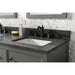 Legion Furniture WLF2160D-PG 60 Inch Pewter Green Finish Double Sink Vanity Cabinet with Blue Lime Stone Top - ShopHubDepot