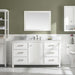 Legion Furniture WLF2160S-W 60 Inch White Finish Single Sink Vanity Cabinet with Carrara White Top - ShopHubDepot