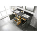 Legion Furniture WLF2260D-PG 60 Inch Pewter Green Finish Double Sink Vanity Cabinet with Blue Lime Stone Top - ShopHubDepot