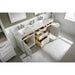 Legion Furniture WLF2272-W 72 Inch White Double Single Sink Vanity Cabinet with Carrara White Top - ShopHubDepot