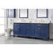 Legion Furniture WLF2280-B 80 Inch Blue Double Sink Vanity Cabinet with Carrara White Quartz Top - ShopHubDepot