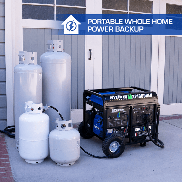 DuroMax 13,000 Watt Portable Dual Fuel Gas Propane Generator - XP13000EH - ShopHubDepot