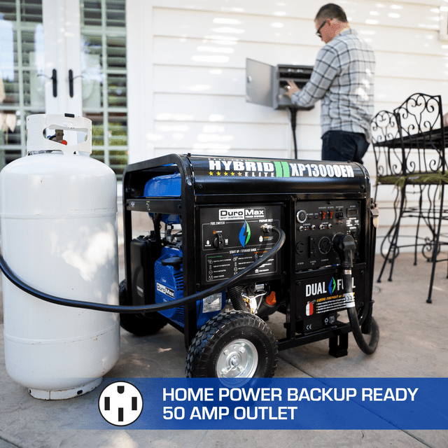 DuroMax 13,000 Watt Portable Dual Fuel Gas Propane Generator - XP13000EH - ShopHubDepot