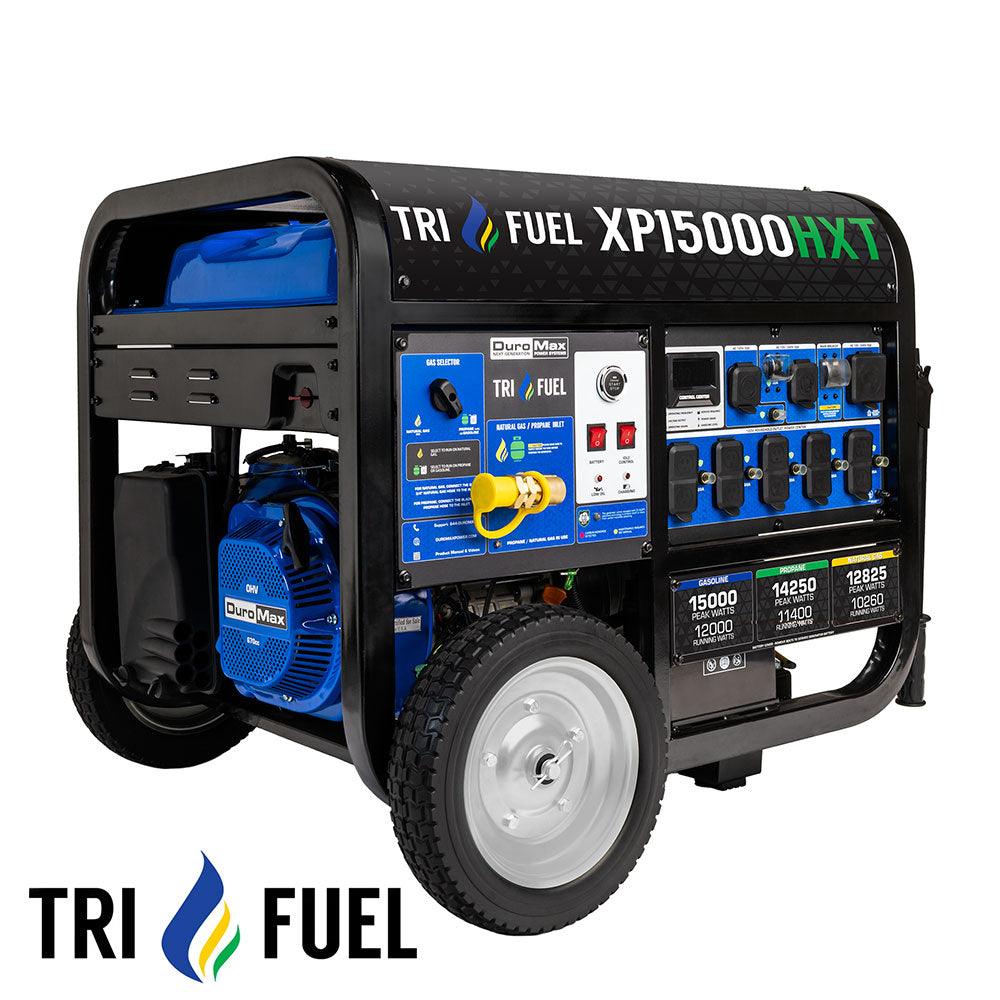 DuroMax XP15000HXT 15,000 Watt Electric Start Tri Fuel Portable Generator - ShopHubDepot
