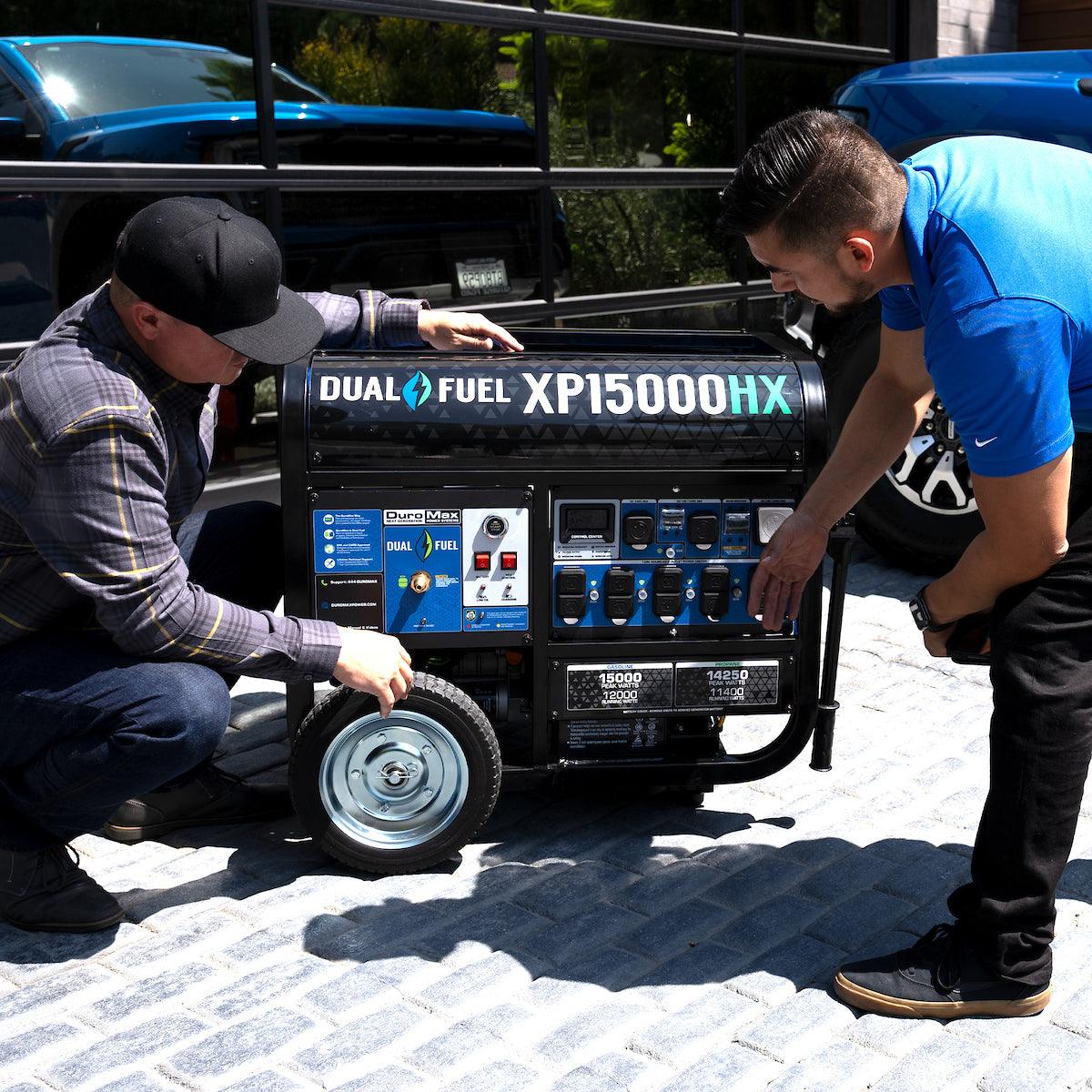 DuroMax XP15000HX 15,000 Watt Electric Start Dual Fuel Portable Generator - ShopHubDepot